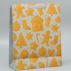 Изображение Пакет подарочный «Новогодние сладости» 32 × 26 × 10 см